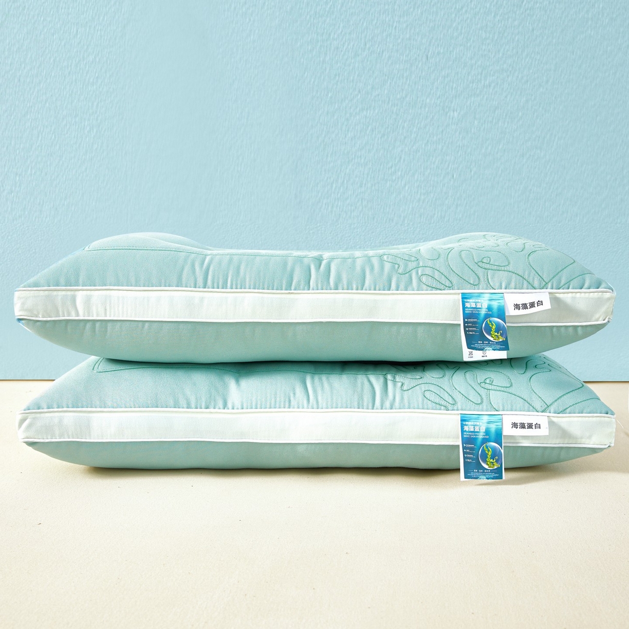 91家纺网 家纺一手货源 找家纺 （总）十仟家纺 2025新款刺绣款超柔软枕头枕芯家用单个成人护颈椎助深度睡眠枕芯