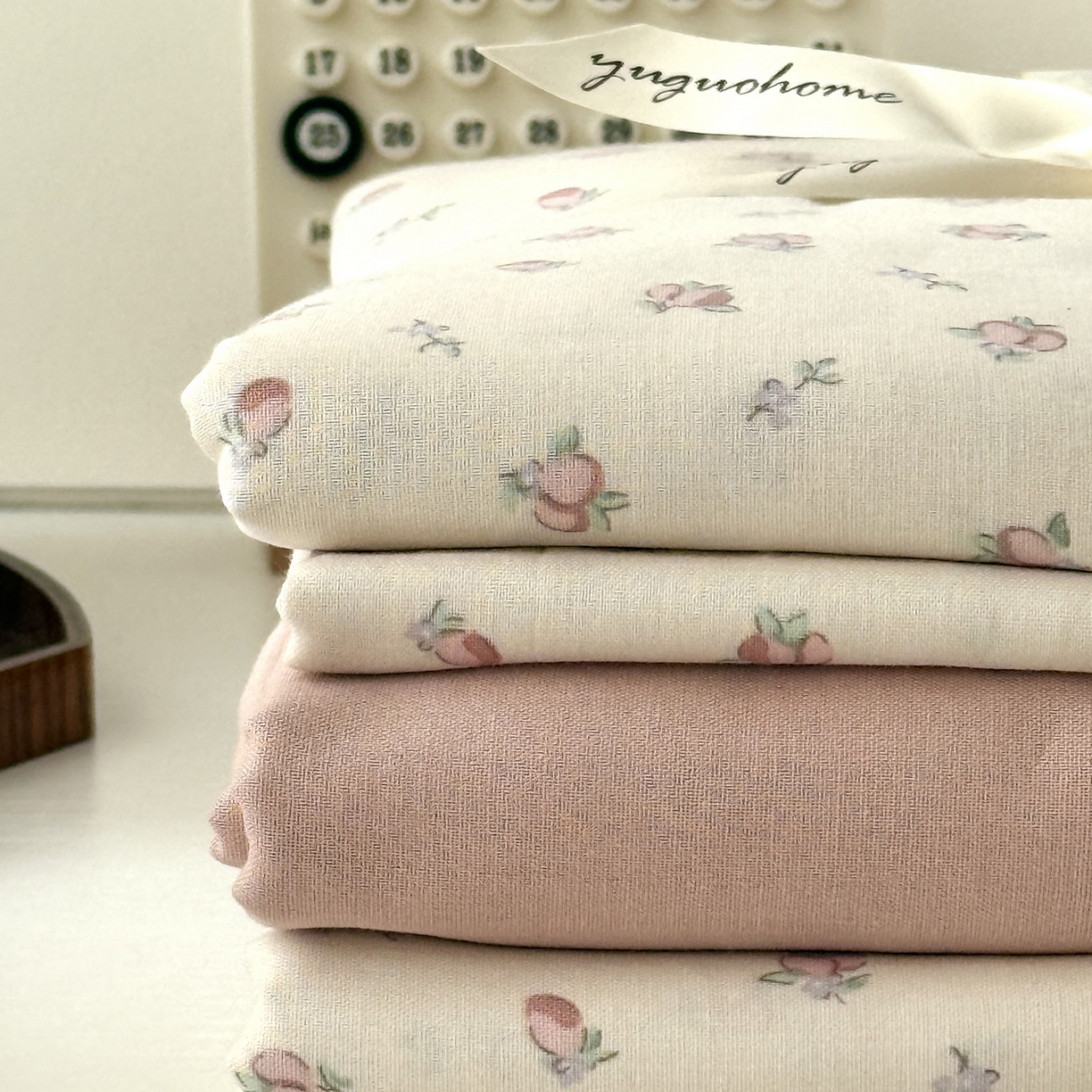 91家纺网 家纺一手货源 找家纺 于果 2025新款全棉双层纱四件套（第六批） 千颂伊-米