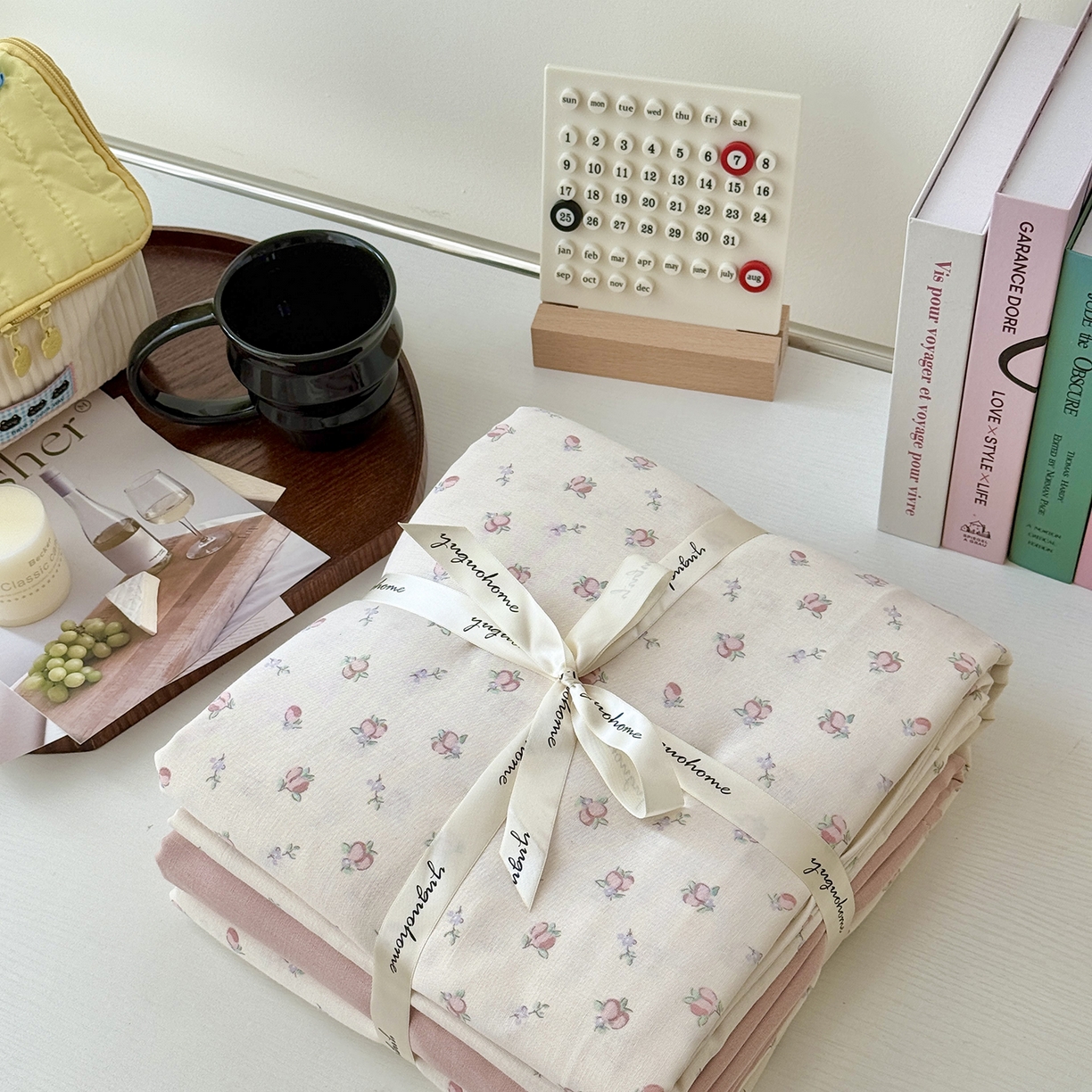 于果 2025新款全棉双层纱四件套（第六批） 千颂伊-米