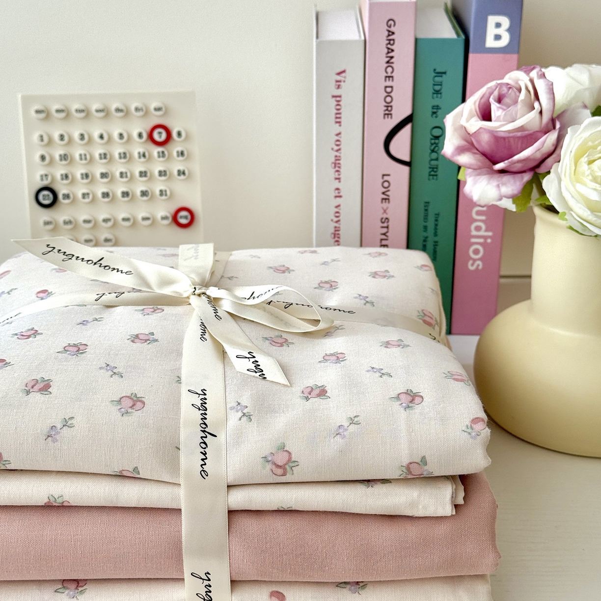 91家纺网 家纺一手货源 找家纺 于果 2025新款全棉双层纱四件套（第六批） 千颂伊-米