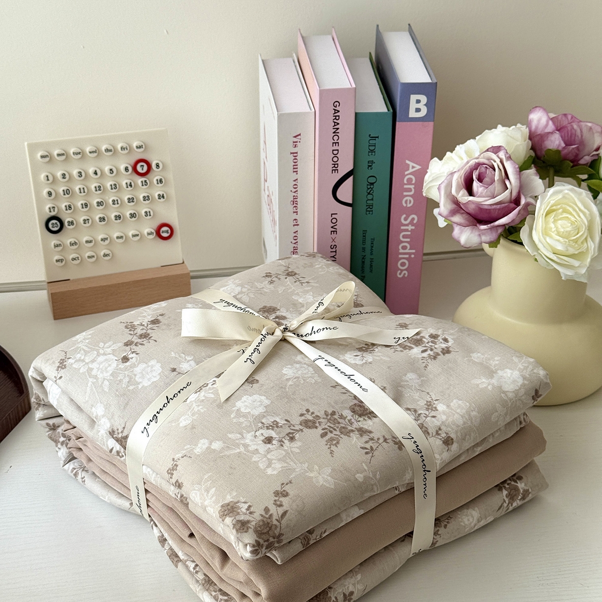 91家纺网 家纺一手货源 找家纺 于果 2025新款全棉双层纱四件套（第六批） 楼兰