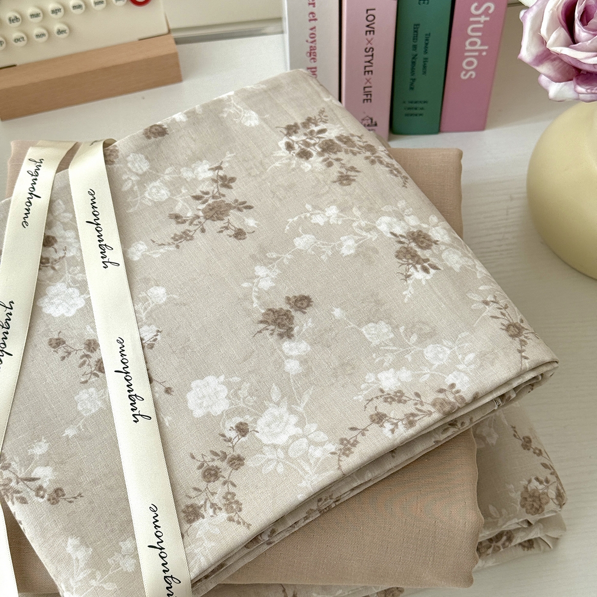 91家纺网 家纺一手货源 找家纺 于果 2025新款全棉双层纱四件套（第六批） 楼兰