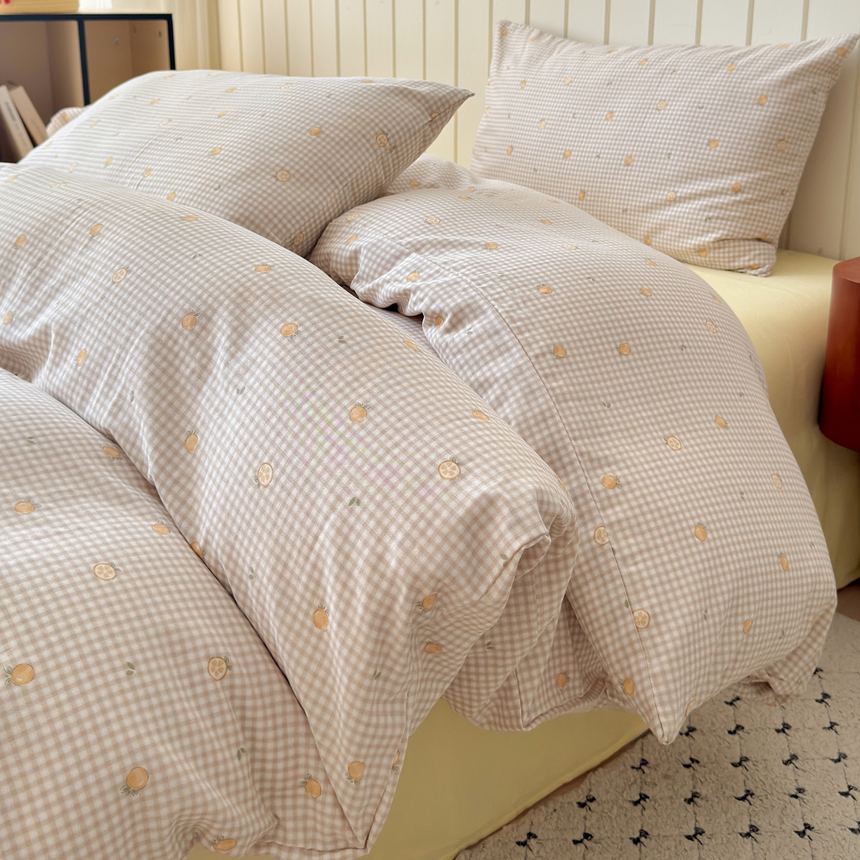 91家纺网 家纺一手货源 找家纺 于果 2025新款全棉双层纱四件套（第六批） 觅果