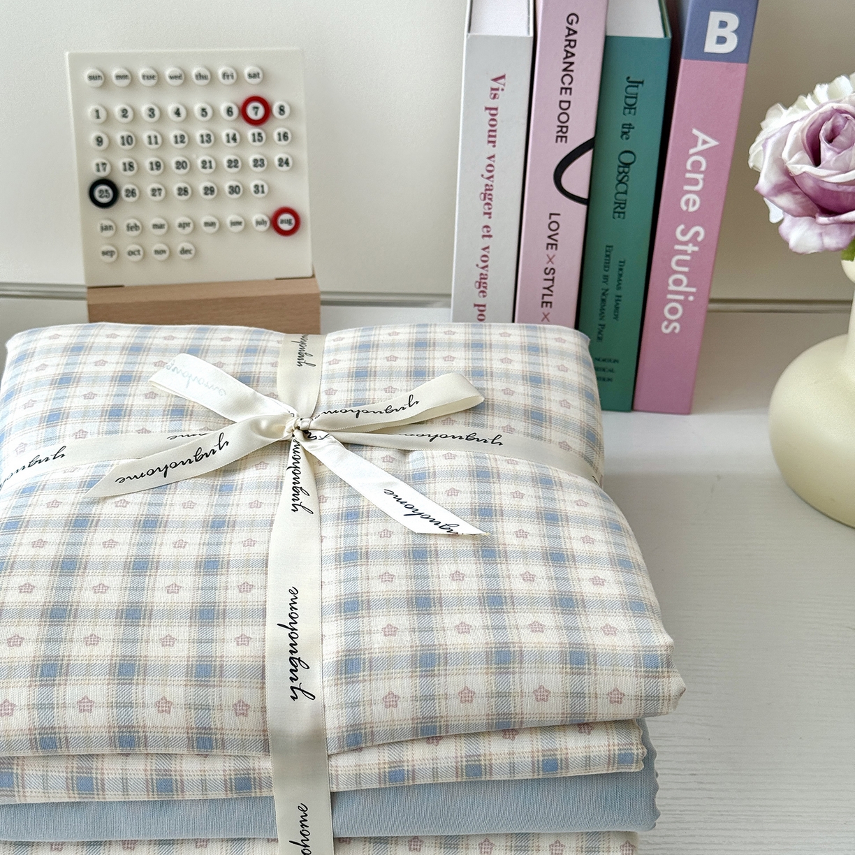 91家纺网 家纺一手货源 找家纺 于果 2025新款全棉双层纱四件套（第六批） 威尔士