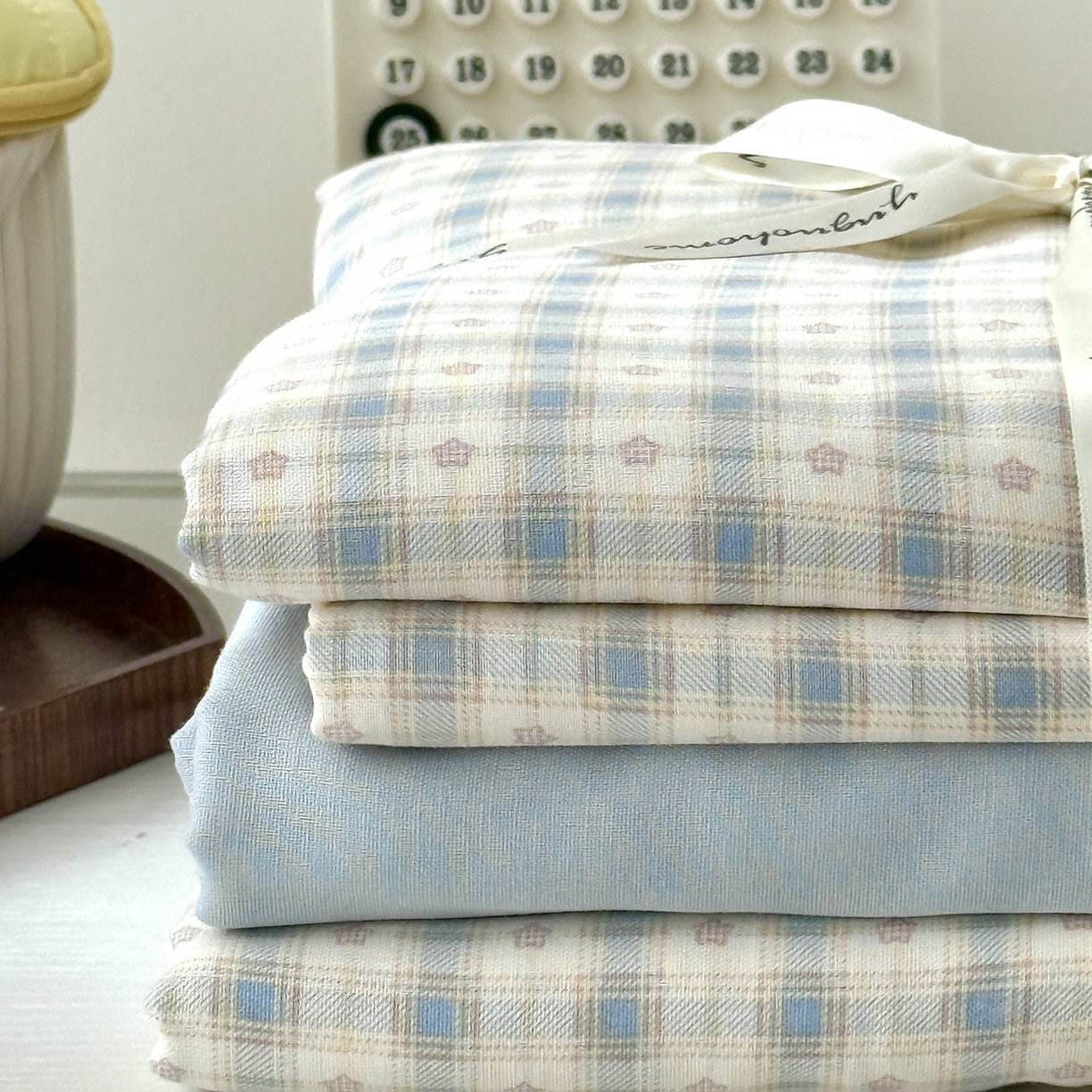 91家纺网 家纺一手货源 找家纺 于果 2025新款全棉双层纱四件套（第六批） 威尔士