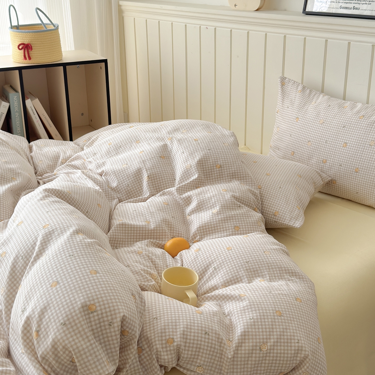 91家纺网 家纺一手货源 找家纺 于果 2025新款全棉双层纱四件套（第六批） 觅果