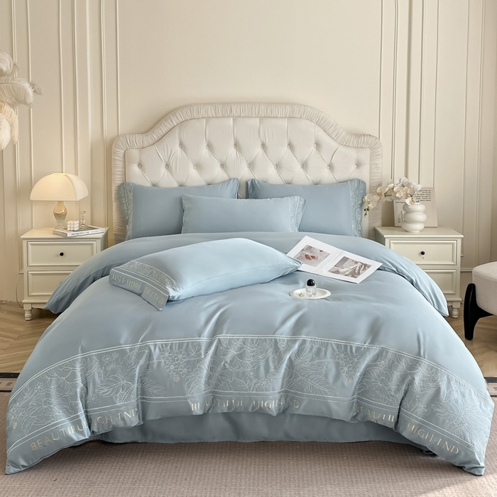 91家纺网 家纺一手货源 找家纺 （总）绒掌柜 （总）2025新品第一波 水洗天丝真丝冰丝四件套（礼盒装含买家秀）——清悦系列