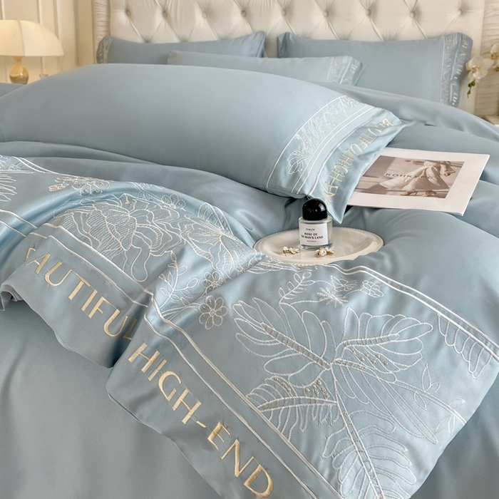 91家纺网 家纺一手货源 找家纺 （总）绒掌柜 （总）2025新品第一波 水洗天丝真丝冰丝四件套（礼盒装含买家秀）——清悦系列