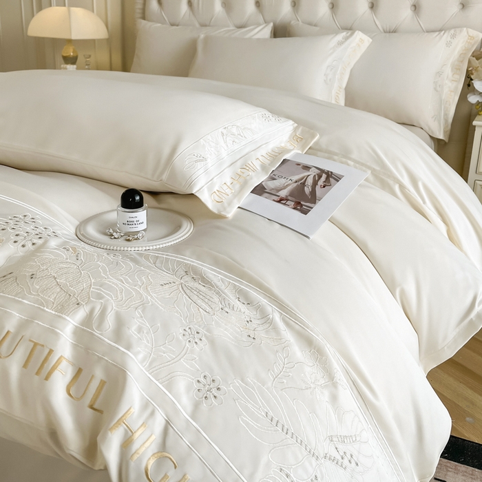 91家纺网 家纺一手货源 找家纺 （总）绒掌柜 （总）2025新品第一波 水洗天丝真丝冰丝四件套（礼盒装含买家秀）——清悦系列