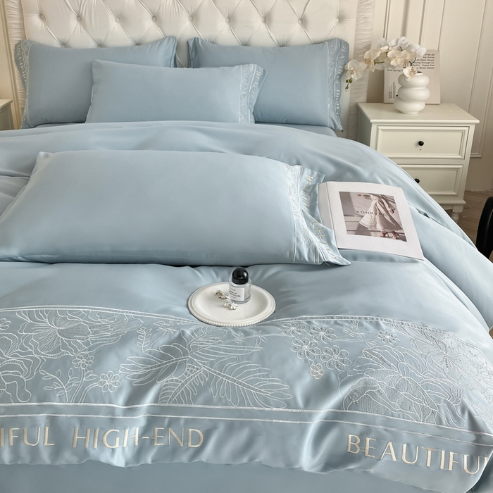 91家纺网 家纺一手货源 找家纺 （总）绒掌柜 （总）2025新品第一波 水洗天丝真丝冰丝四件套（礼盒装含买家秀）——清悦系列