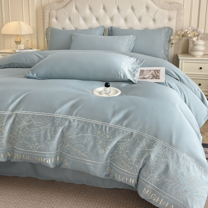 91家纺网 家纺一手货源 找家纺 （总）绒掌柜 （总）2025新品第一波 水洗天丝真丝冰丝四件套（礼盒装含买家秀）——清悦系列