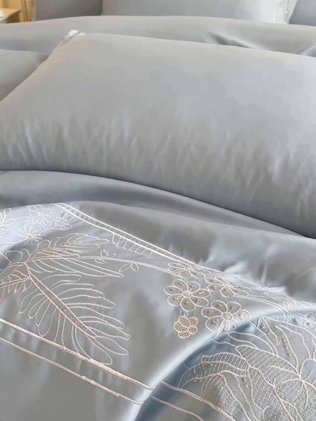 91家纺网 家纺一手货源 找家纺 （总）绒掌柜 （总）2025新品第一波 水洗天丝真丝冰丝四件套（礼盒装含买家秀）——清悦系列