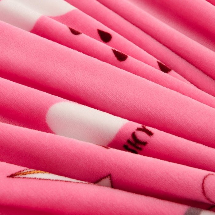 91家纺网 家纺一手货源 找家纺 圣靓 2025新款高克重牛奶绒印花床裙三件套 甜美约定