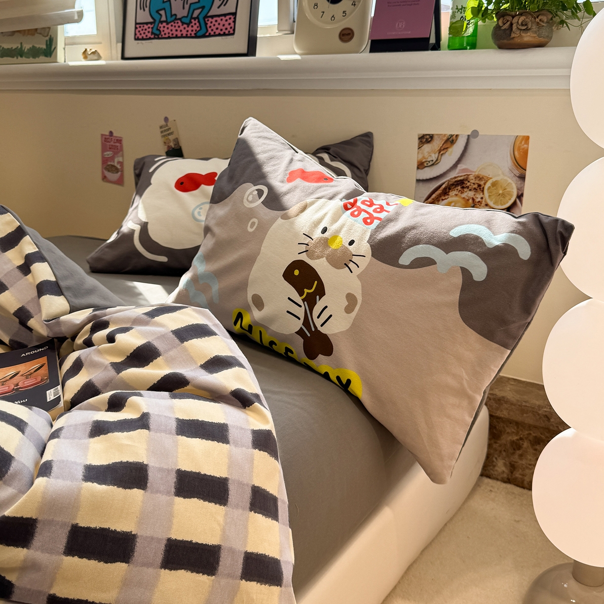 91家纺网 家纺一手货源 找家纺 （总）珺柔家纺 2025新款数码印花枕套全棉磨毛毛巾绣卡通四件套