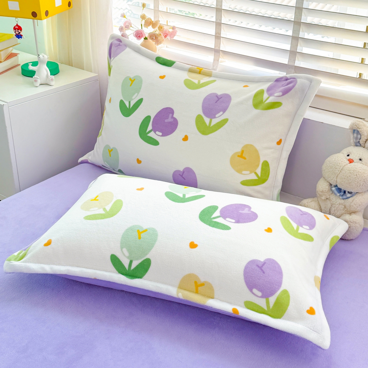 91家纺网 家纺一手货源 找家纺 肖恩毯业 2025新款印花牛奶绒四件套 郁金香