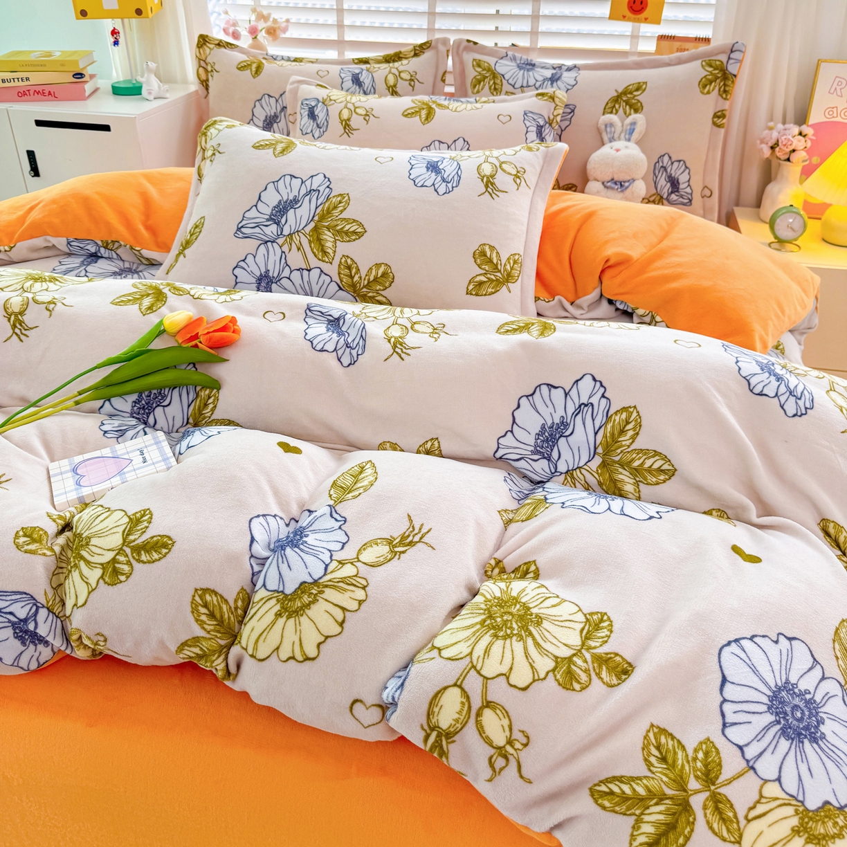 91家纺网 家纺一手货源 找家纺 肖恩毯业 2025新款印花牛奶绒四件套 琉璃