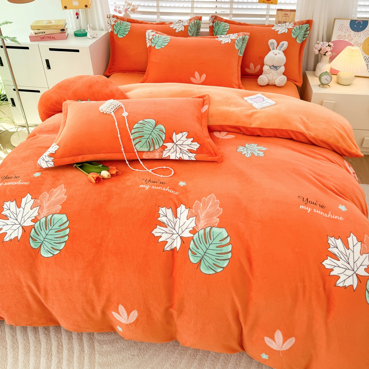 91家纺网 家纺一手货源 找家纺 （总）肖恩毯业 2025新款印花牛奶绒四件套