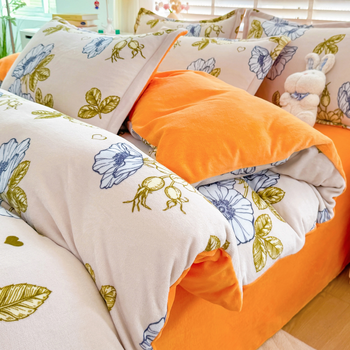 肖恩毯业 2025新款印花牛奶绒四件套 琉璃