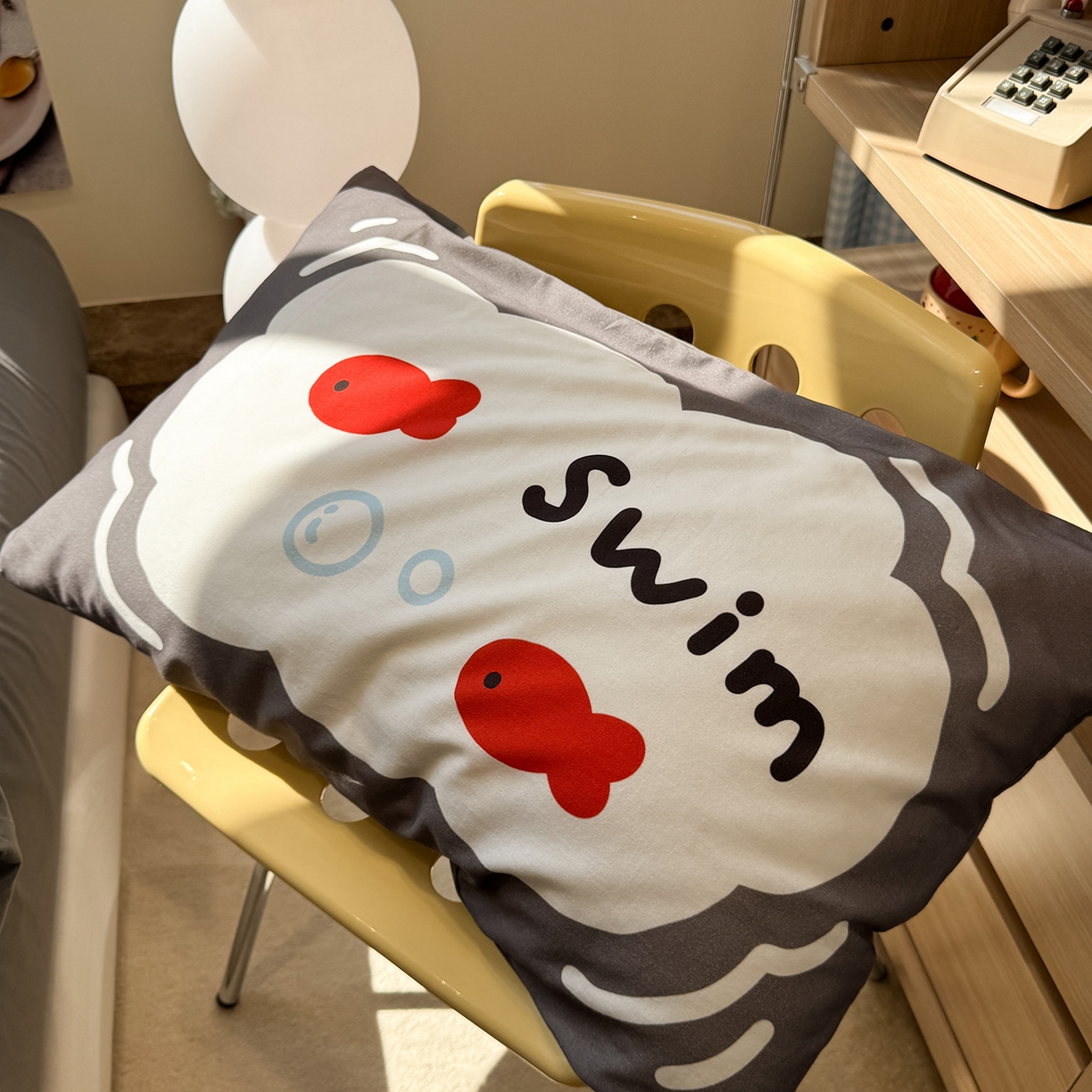 91家纺网 家纺一手货源 找家纺 珺柔家纺 2025新款数码印花枕套全棉磨毛毛巾绣卡通四件套 海底世界