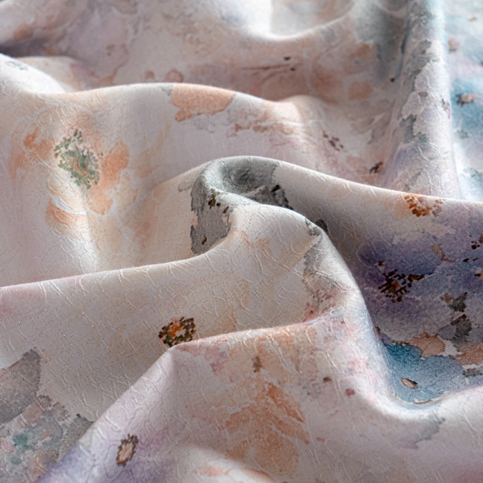 91家纺网 家纺一手货源 找家纺 梵克保罗 2025秋冬新款银丝提花加数码印花四件套 安娜-紫丁香