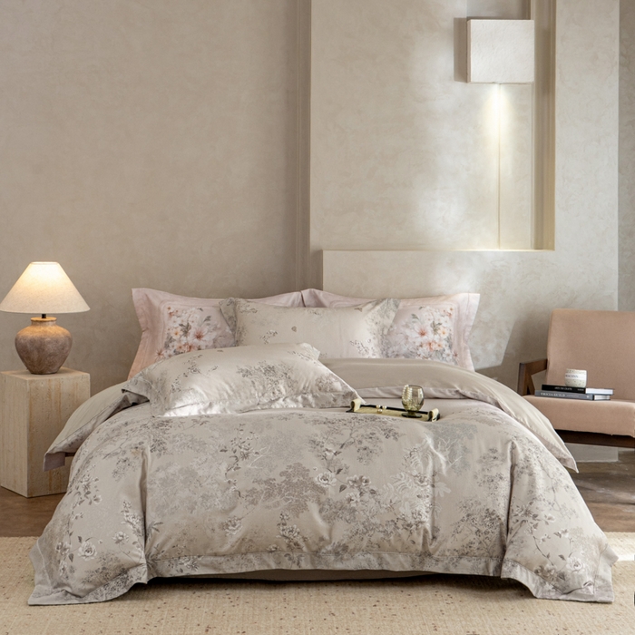 梵克保罗 2025秋冬新款银丝提花加数码印花四件套 维特洛