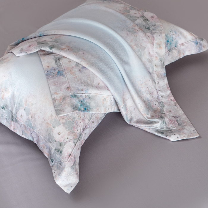 91家纺网 家纺一手货源 找家纺 梵克保罗 2025秋冬新款银丝提花加数码印花四件套 安娜-紫丁香