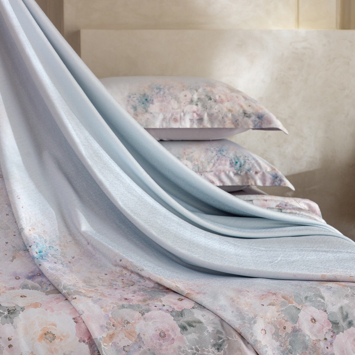 91家纺网 家纺一手货源 找家纺 梵克保罗 2025秋冬新款银丝提花加数码印花四件套 安娜-紫丁香