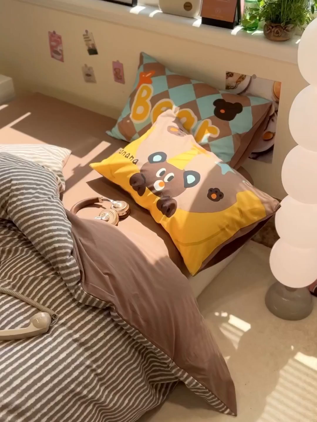 91家纺网 家纺一手货源 找家纺 珺柔家纺 2025新款数码印花枕套全棉磨毛毛巾绣卡通四件套 香蕉熊