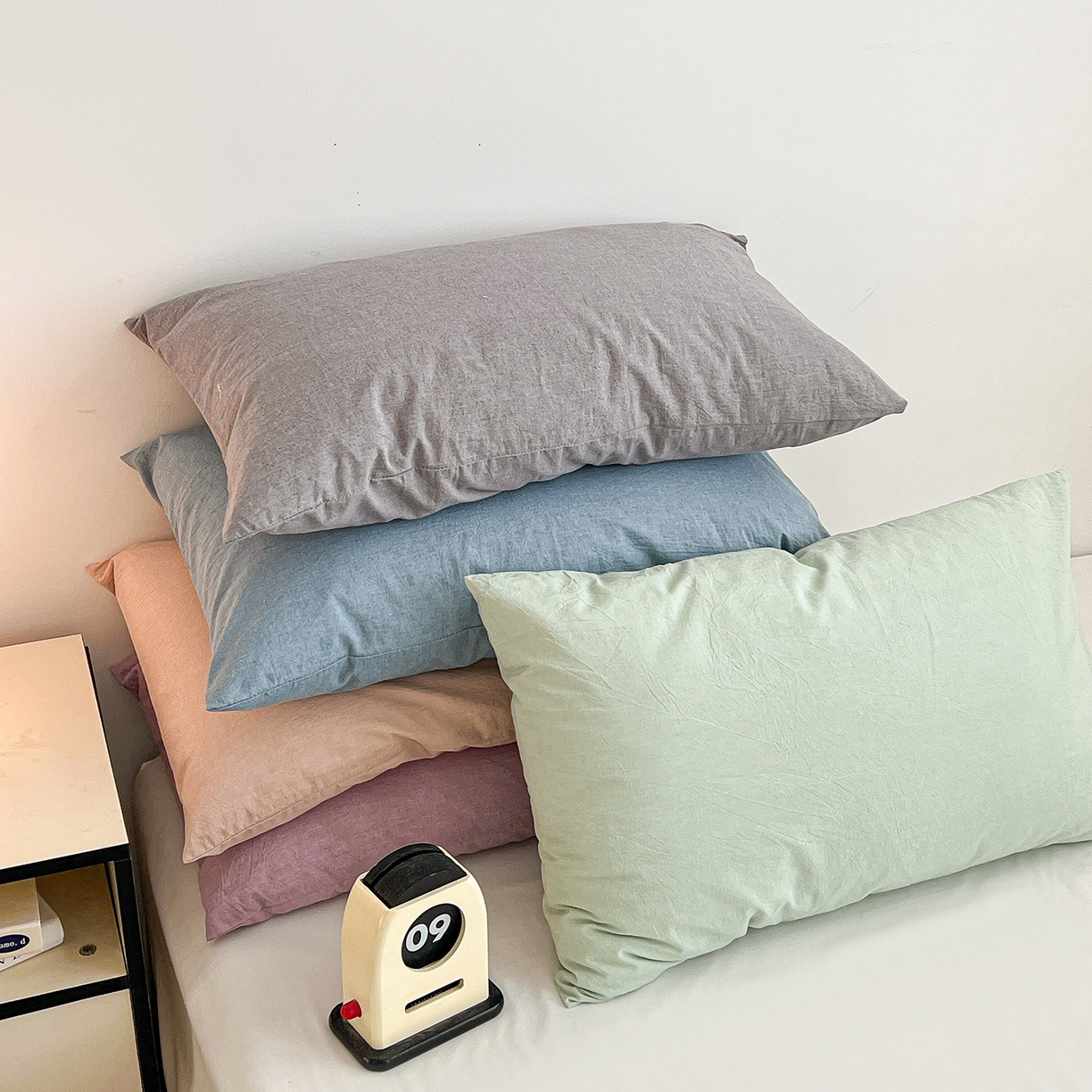 91家纺网 家纺一手货源 找家纺 梦洋家纺 2025新款全棉色织水洗棉夹棉床笠 组合图