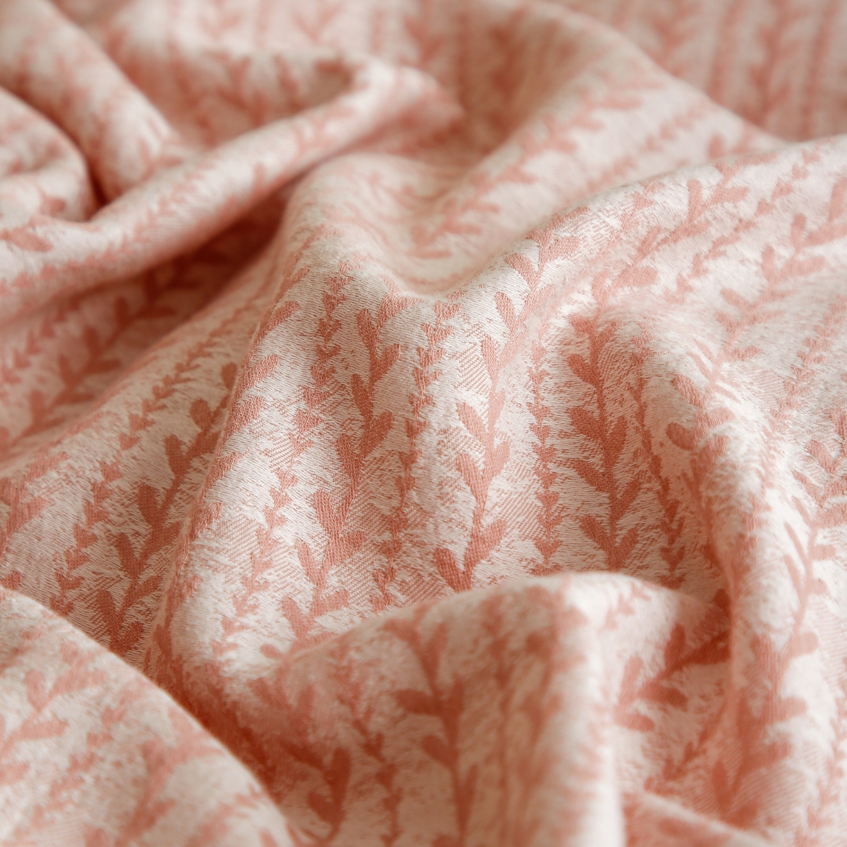 91家纺网 家纺一手货源 找家纺 梵克保罗 2025秋冬新款全棉色织大提花四件套 安迪-奶油粉