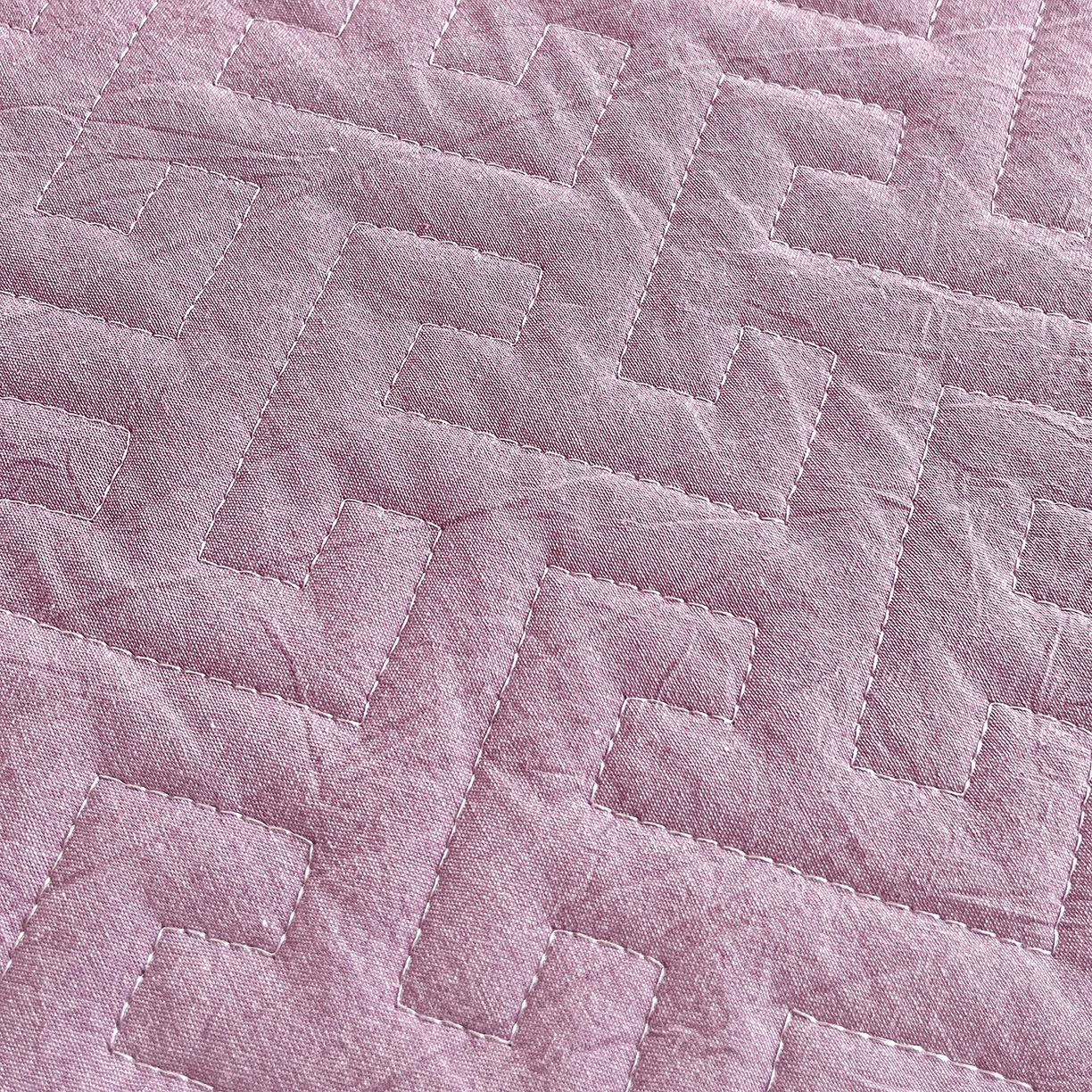 91家纺网 家纺一手货源 找家纺 梦洋家纺 2025新款全棉色织水洗棉夹棉床笠 香芋紫