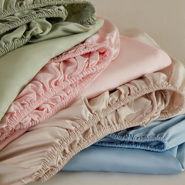 91家纺网 家纺一手货源 找家纺 （总）良品汇馆 2025【60S竹纤维床笠】单品纯色60S支A类抗菌床套席梦思套婴幼儿