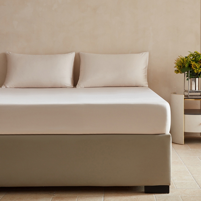 91家纺网 家纺一手货源 找家纺 （总）良品汇馆 2025【60S竹纤维床笠】单品纯色60S支A类抗菌床套席梦思套婴幼儿