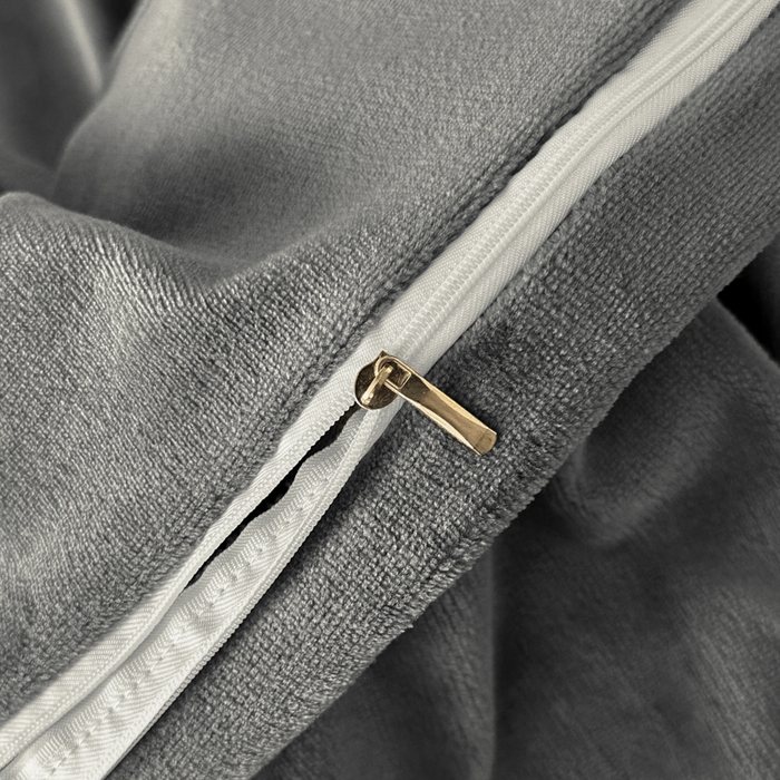 91家纺网 家纺一手货源 找家纺 鸿织源家纺 2025新款牛奶绒刺绣四件套-羽蝶 羽蝶-极致灰