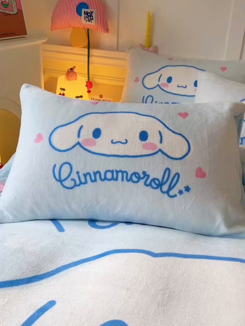 91家纺网 家纺一手货源 找家纺 （总）妖妖家纺 2025新款高克重牛奶绒三丽鸥大版四件套