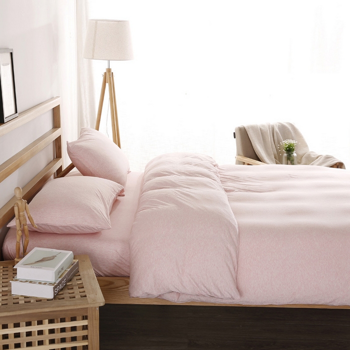 91家纺网 家纺一手货源 找家纺 （总）良品汇馆 2025【天竺棉纯色款四件套】天竺棉纯棉纯色款床单床笠款四件套