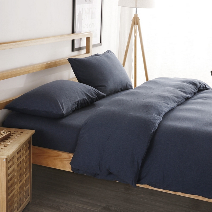 91家纺网 家纺一手货源 找家纺 （总）良品汇馆 2025【天竺棉纯色款四件套】天竺棉纯棉纯色款床单床笠款四件套