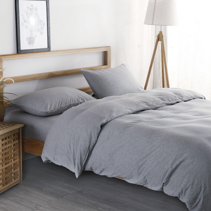 91家纺网 家纺一手货源 找家纺 （总）良品汇馆 2025【天竺棉纯色款四件套】天竺棉纯棉纯色款床单床笠款四件套