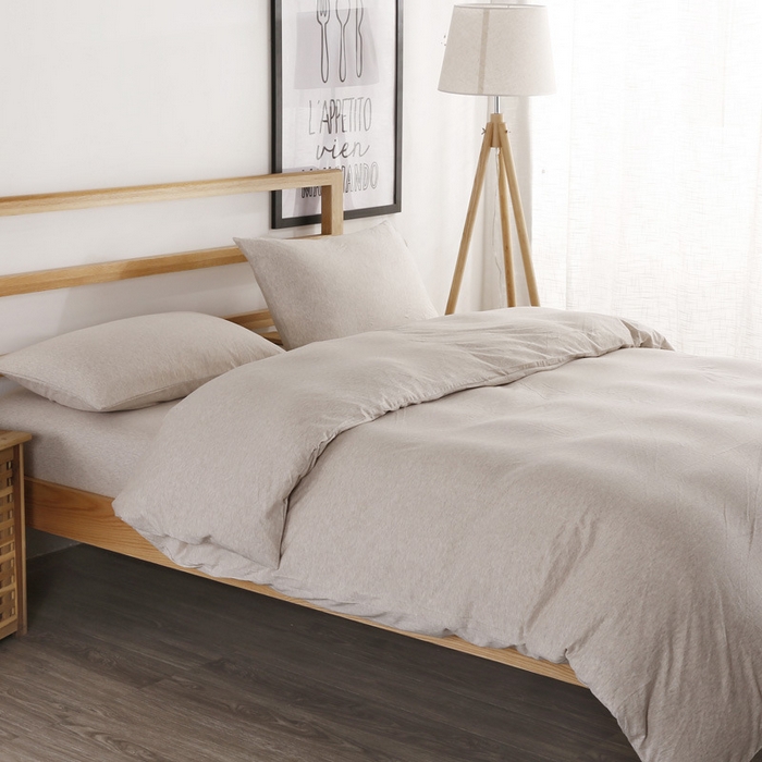 91家纺网 家纺一手货源 找家纺 （总）良品汇馆 2025【天竺棉纯色款四件套】天竺棉纯棉纯色款床单床笠款四件套