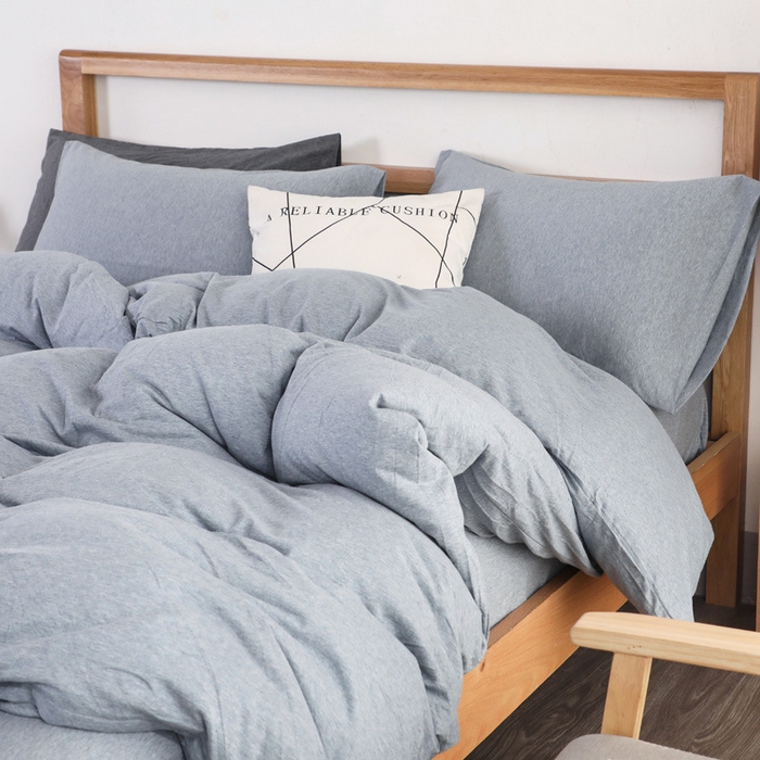 91家纺网 家纺一手货源 找家纺 （总）良品汇馆 2025【天竺棉纯色款四件套】天竺棉纯棉纯色款床单床笠款四件套