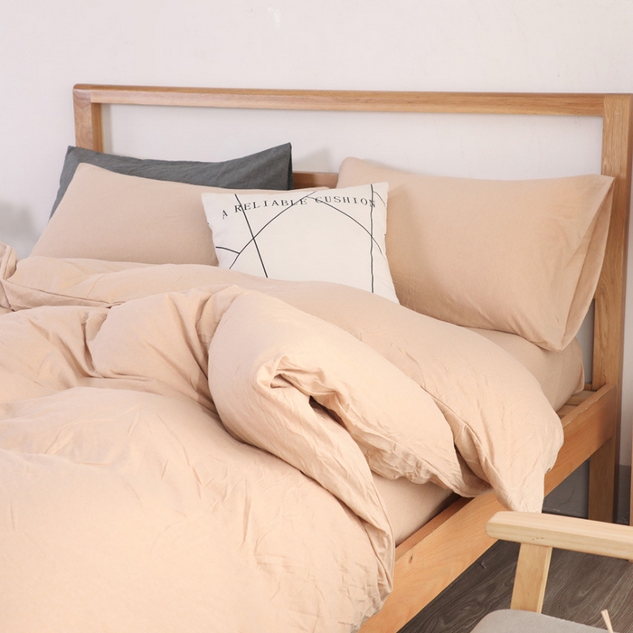 91家纺网 家纺一手货源 找家纺 （总）良品汇馆 2025【天竺棉纯色款四件套】天竺棉纯棉纯色款床单床笠款四件套