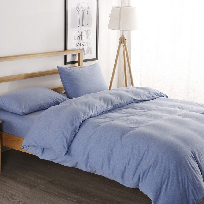 良品汇馆 2025【天竺棉纯色款四件套】天竺棉纯棉纯色款床单床笠款四件套 米兰BB纯色