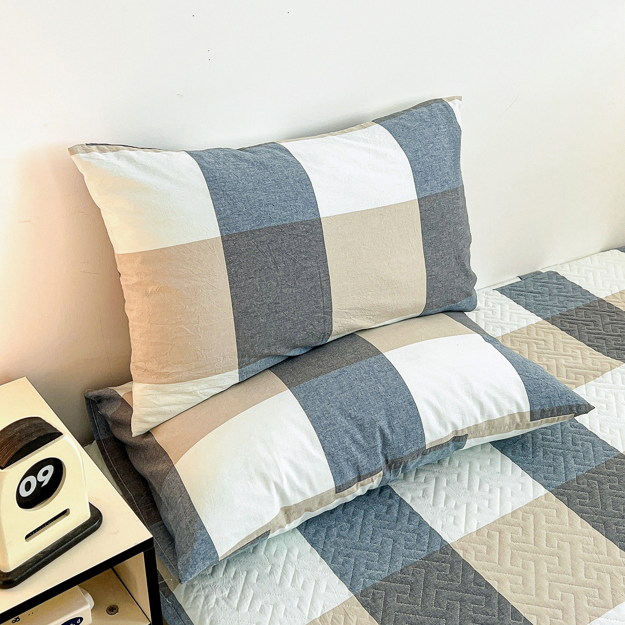 91家纺网 家纺一手货源 找家纺 （总）梦洋家纺 2025新款全棉色织水洗棉夹棉床笠