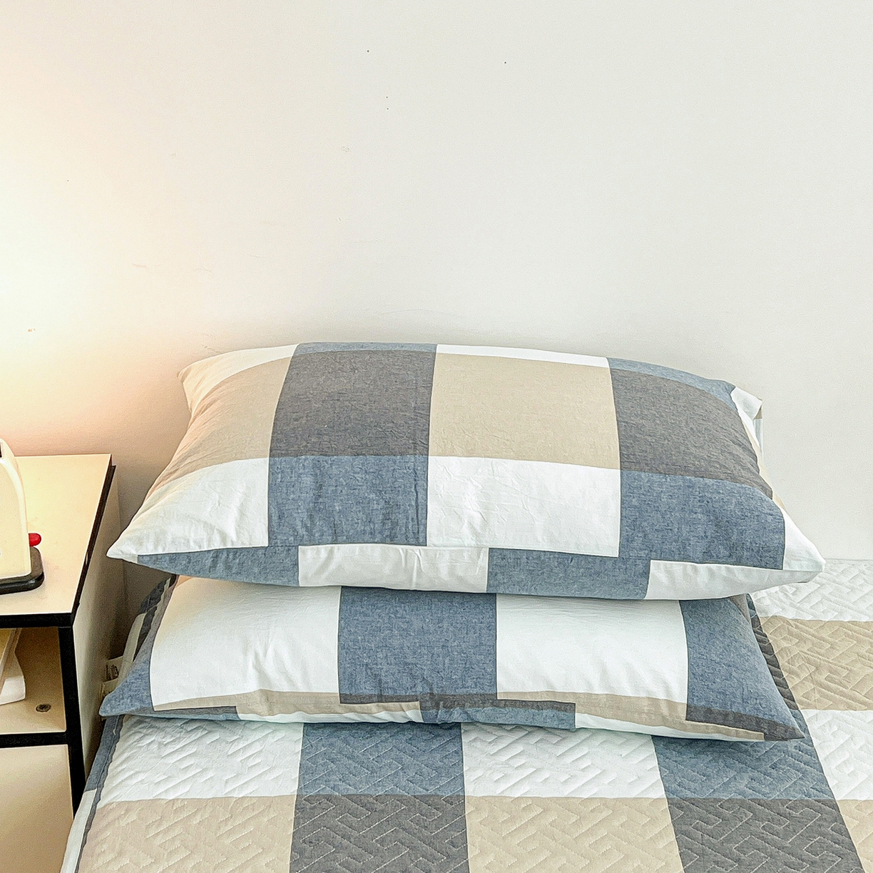 91家纺网 家纺一手货源 找家纺 （总）梦洋家纺 2025新款全棉色织水洗棉夹棉床笠