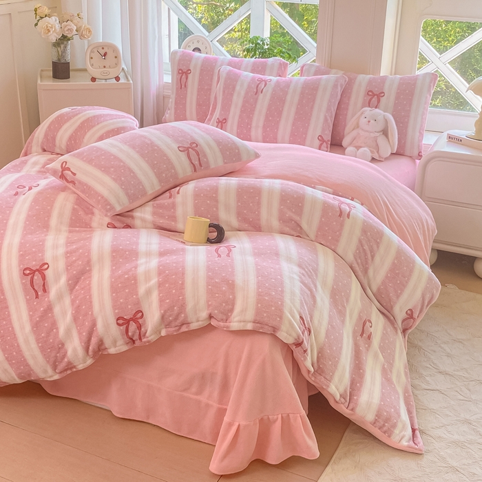 91家纺网 家纺一手货源 找家纺 （总）豫见家纺 2025新款牛奶绒印花四件套