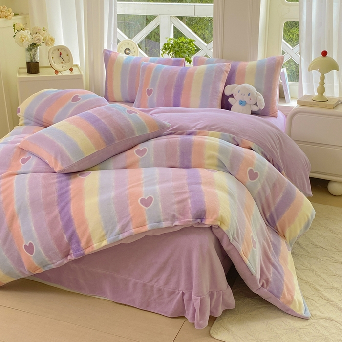 91家纺网 家纺一手货源 找家纺 （总）豫见家纺 2025新款牛奶绒印花四件套