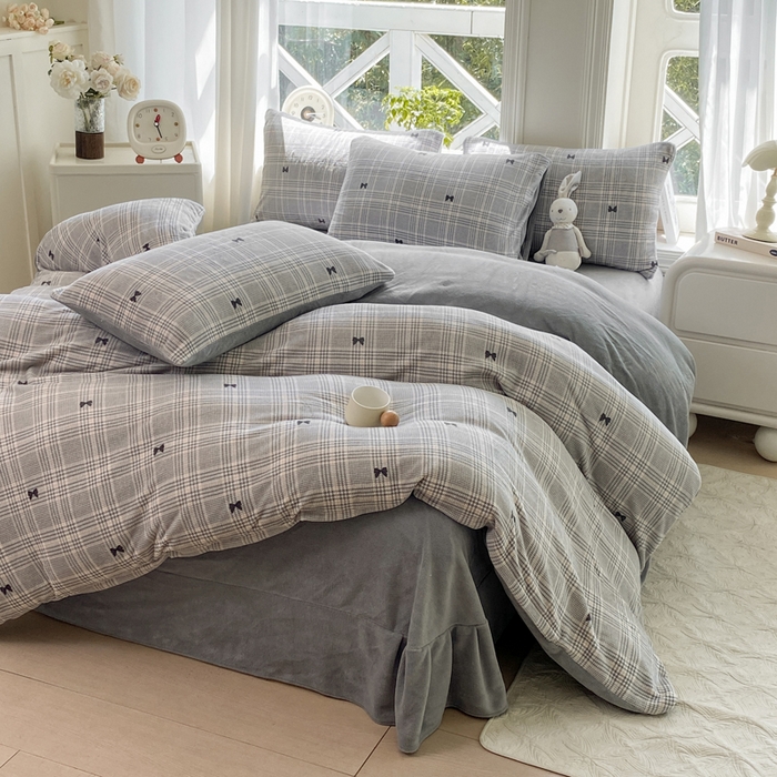 91家纺网 家纺一手货源 找家纺 （总）豫见家纺 2025新款牛奶绒印花四件套