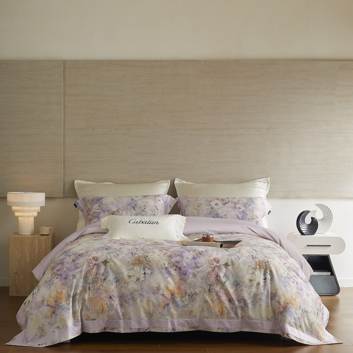 卡巴伦家纺 2025新款50S超细旦全棉数码印花款四件套（控价298） 芳菲梦境-紫