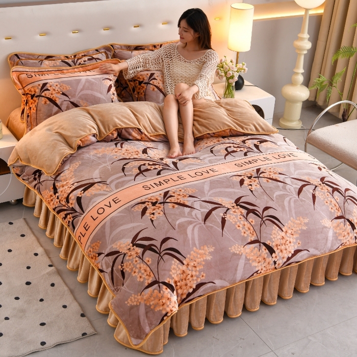 91家纺网 家纺一手货源 找家纺 （总）缘莉娜家纺 2025高克重8斤牛奶绒四件套金貂绒法莱绒加厚保暖直播电商爆款