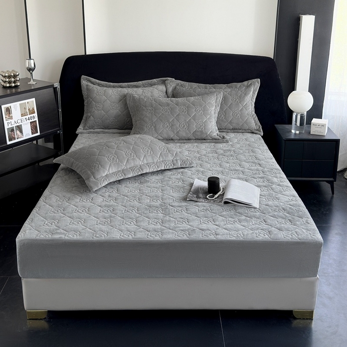 7V 2025新款牛奶绒床笠 浅灰